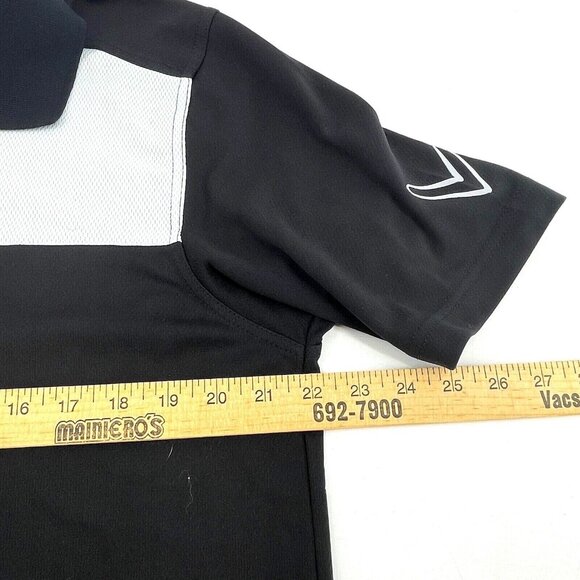 Callaway Men's Golf Polo Shirt Collared Black Gray Large Preppy Opti Dry - Picture 6 of 9